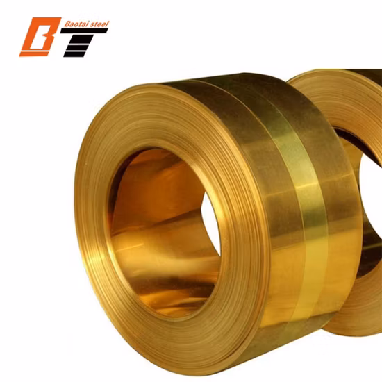 Professionelle Produktion C2600 Kupfer-Zink-Legierung Messingstreifen\ Messingfolie für die Industrie Original Fabrik Großhandel Streifenspulenbearbeitungsservice H62 Messing